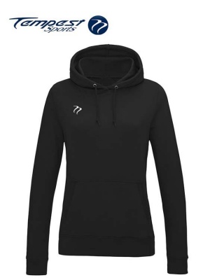 Tempest Lightweight Ladies Black Hooded Sweatshirt